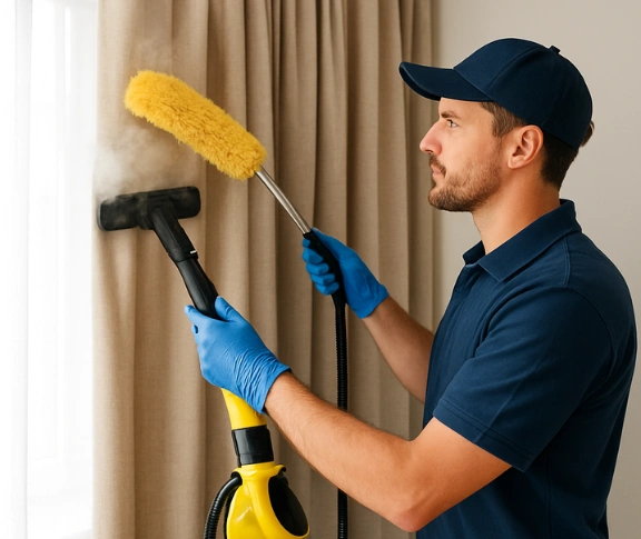 Trusted blind cleaning technician Matty Curtain Cleaning petrie QLD